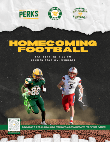 St. Clair College Saints Football - Homecoming Game - September 12th