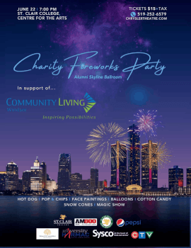 Join us for the Charity Fireworks Party - In Support of Community Living Windsor!